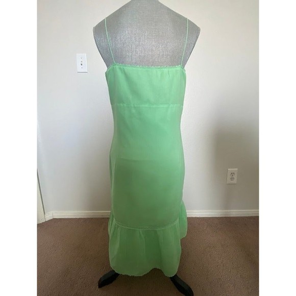 Gianni Bin spaghetti strap Mint green Empire waist 100% Cotton Sun Dress size M - Picture 2 of 4